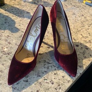 Sam Edelman velvet pointy toe heels